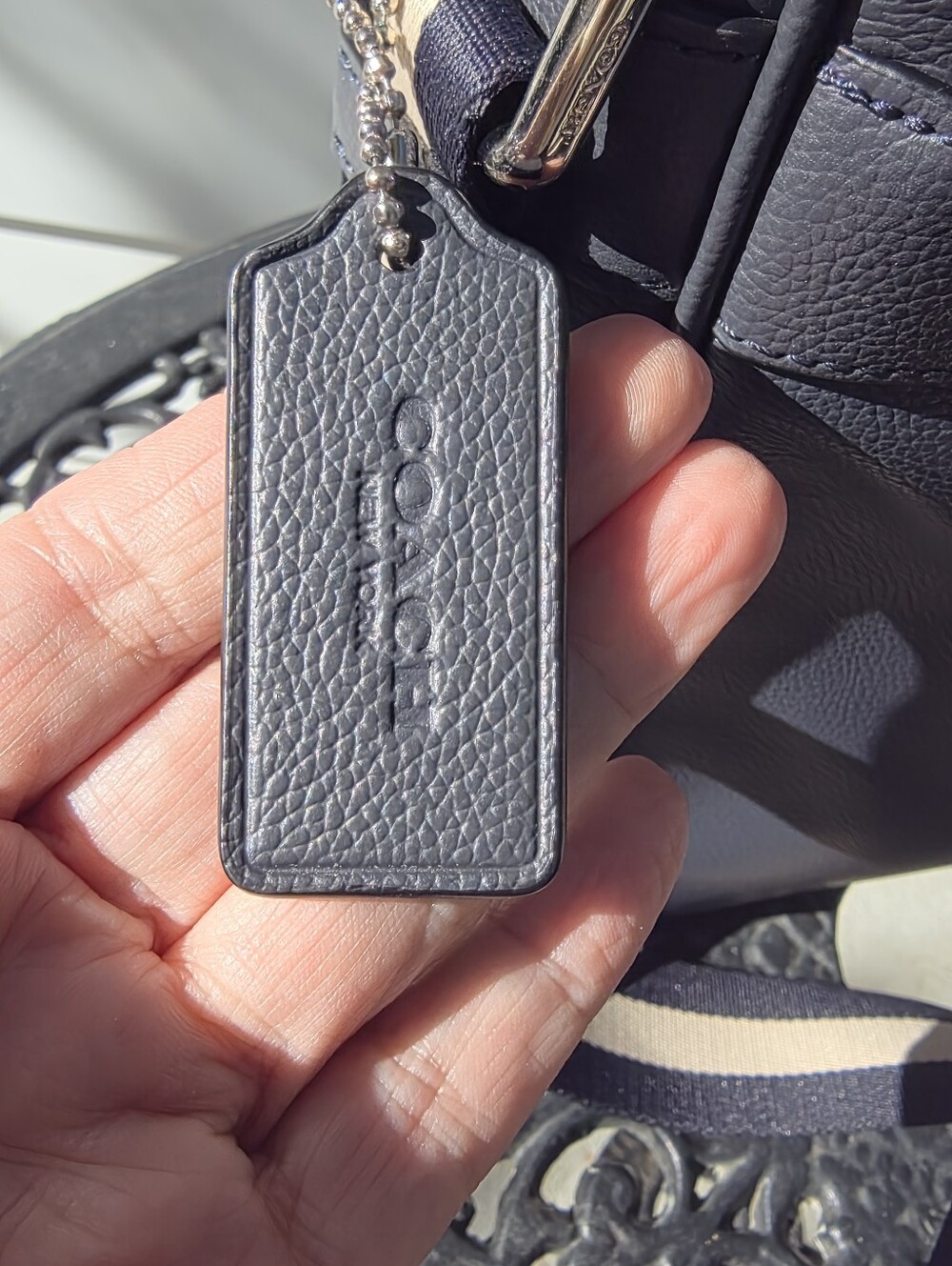 Coach Charles Flight Shoulder/Crossbody Bag, Blue Leather - Picture 5 of 11